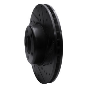 BMW 440i Gran Coupe Brake Rotor (1) - Front Right - R1 Concepts - Drilled & Slotted - Black - `12-`21